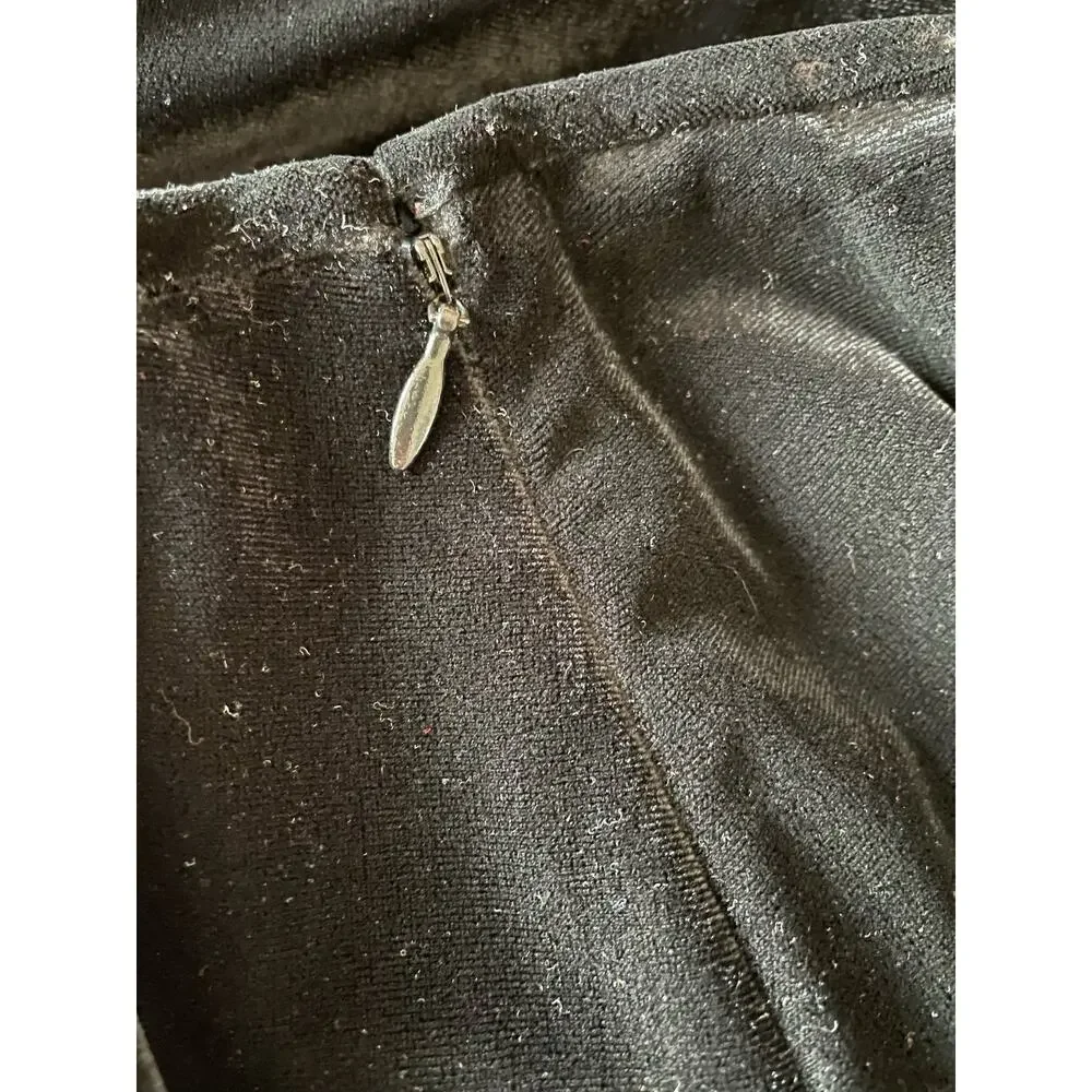 Linda Allard Ellen Tracy Black Velvet Maxi Skirt 10